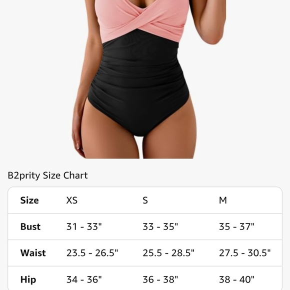 Pink and Black Women's Swimsuit - Picture 4 of 6